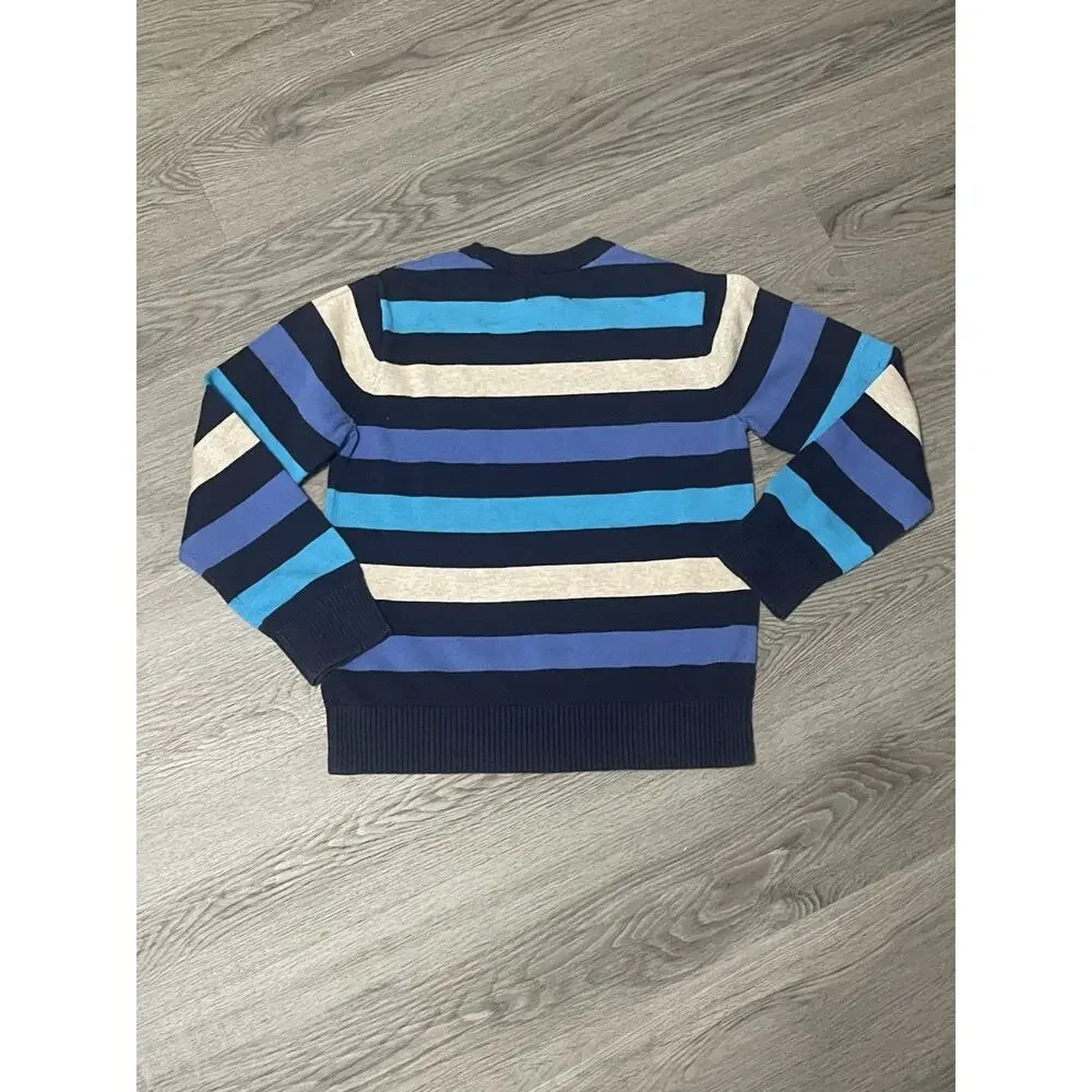 The Children’s Place Blue Striped Pullover Sweater Youth Boys Medium (7/8)